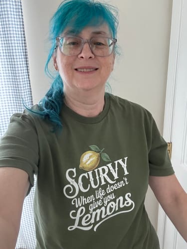Customer photo review of Scurvy When Life Doesn't Give You Lemons T-Shirt