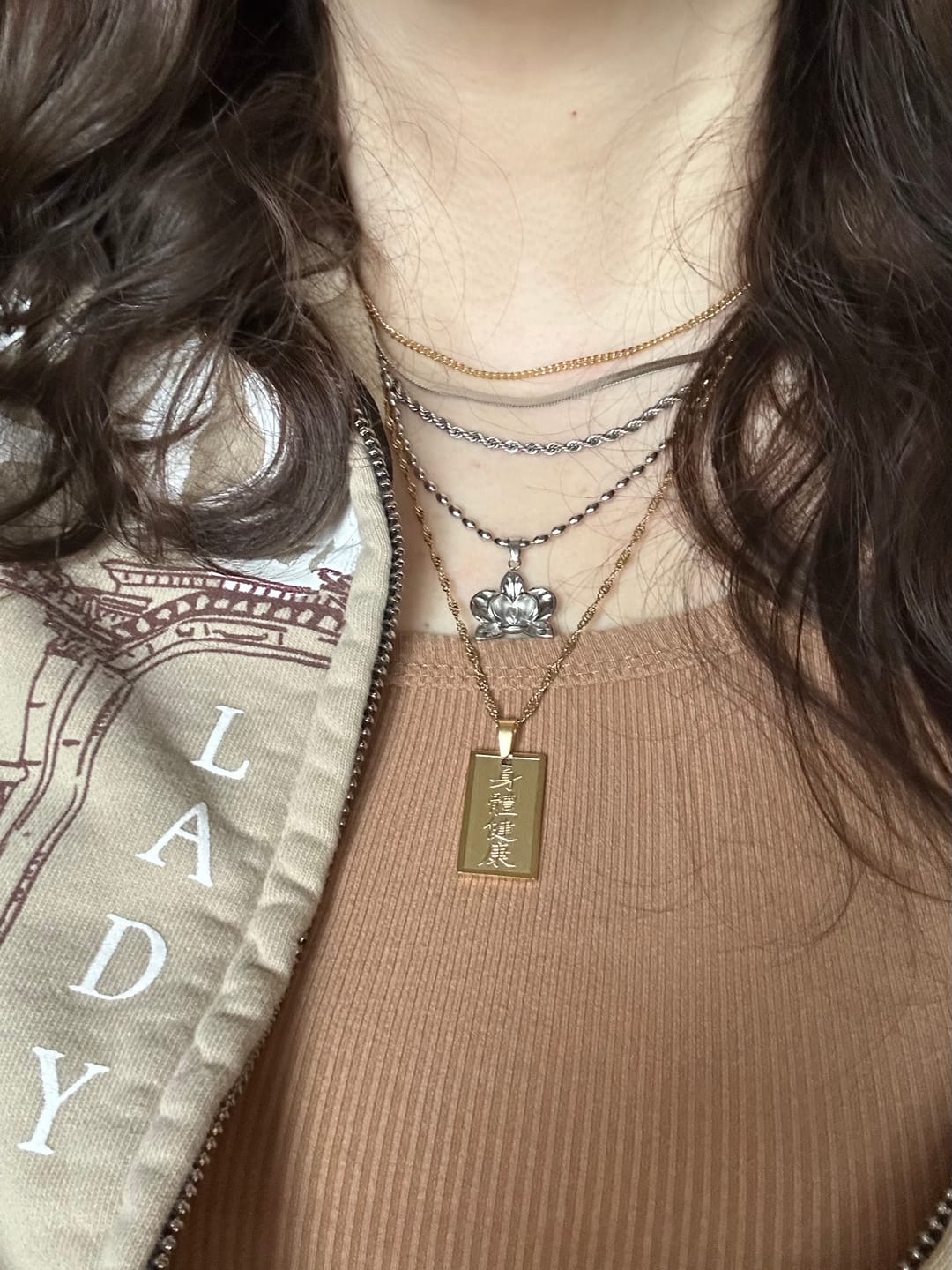 Customer photo review of Orchid Flower Necklace