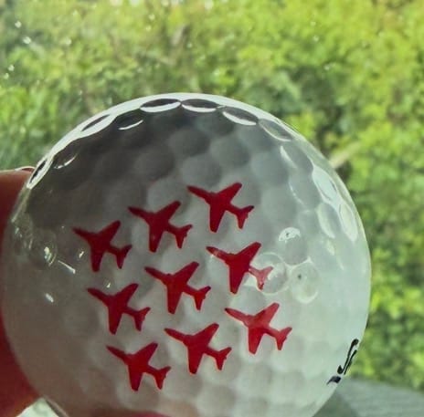Customer photo review of Red Arrows Golf Ball (Sleeve Of 3)