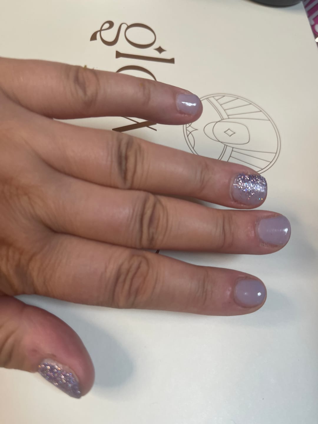 Customer photo review of Crystal Clear Dipping Powder