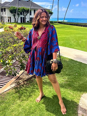 Customer photo review of Anaya Cotton Midi Dress