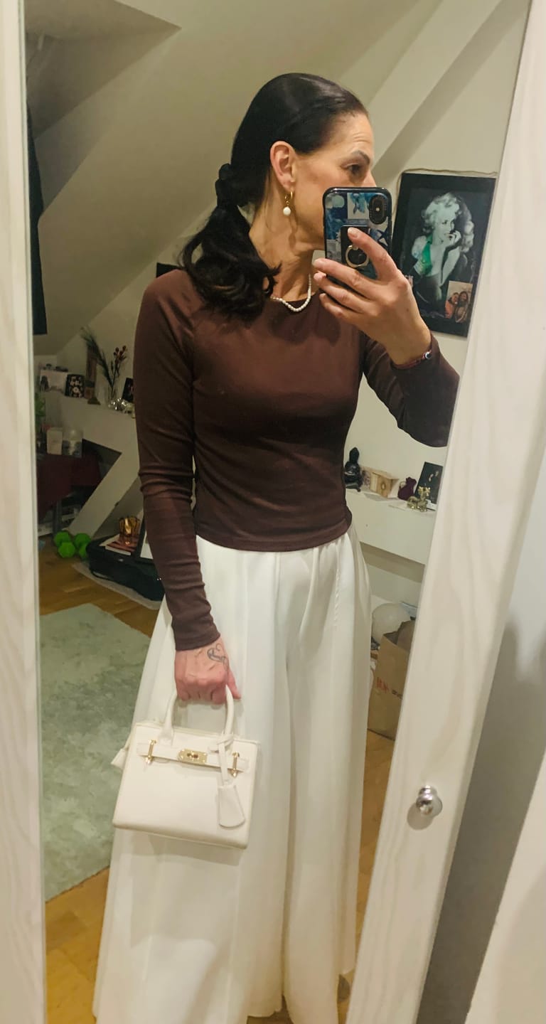 Customer photo review of "Venezia" weiches Longshirt - choco