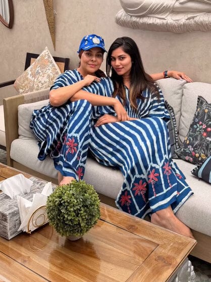 Customer photo review of Mrignayani Dabu Fit & Flare Maxi Dress
