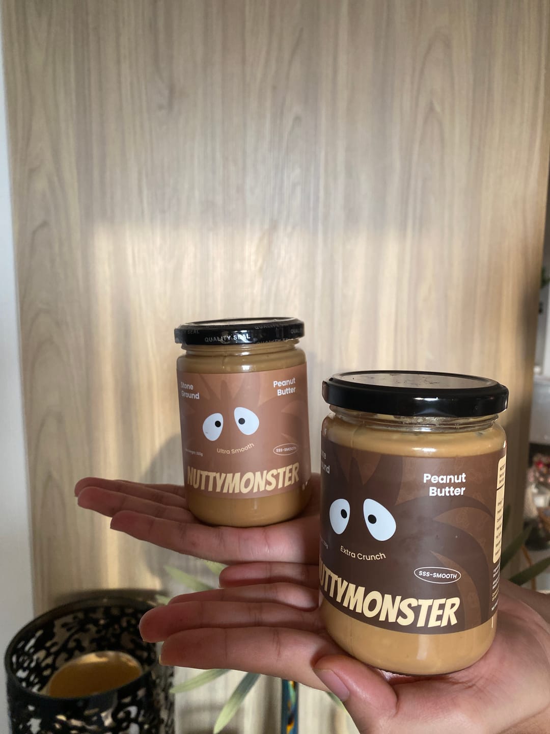 Customer photo review of THE MONSTER STARTER PACK (Bundle of 2) | Ultra Smooth + Extra Crunch