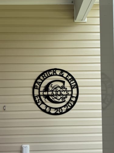 Customer photo review of Circle Letter Monogram