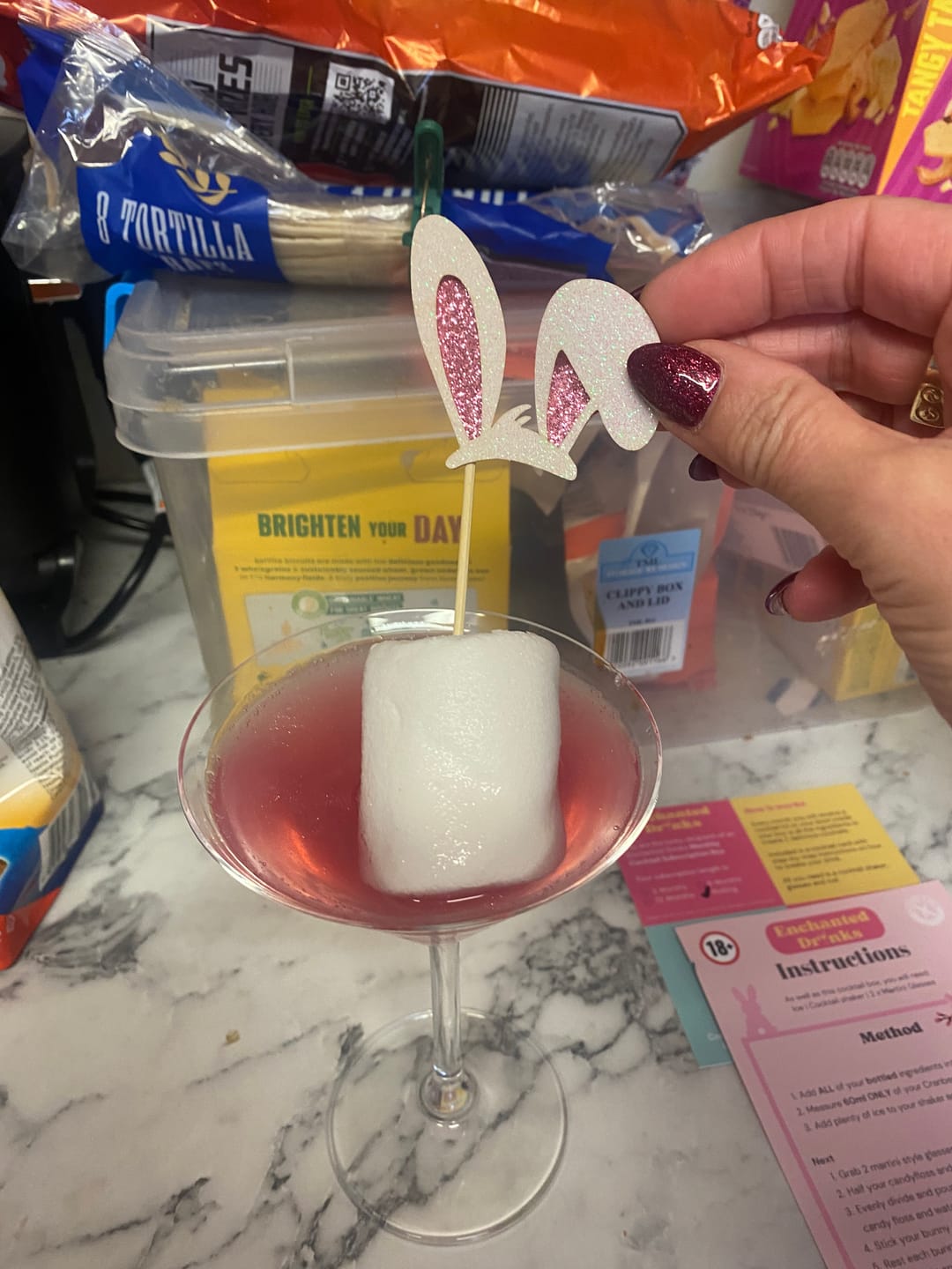 Customer photo review of Monthly Cocktail Subscription Box