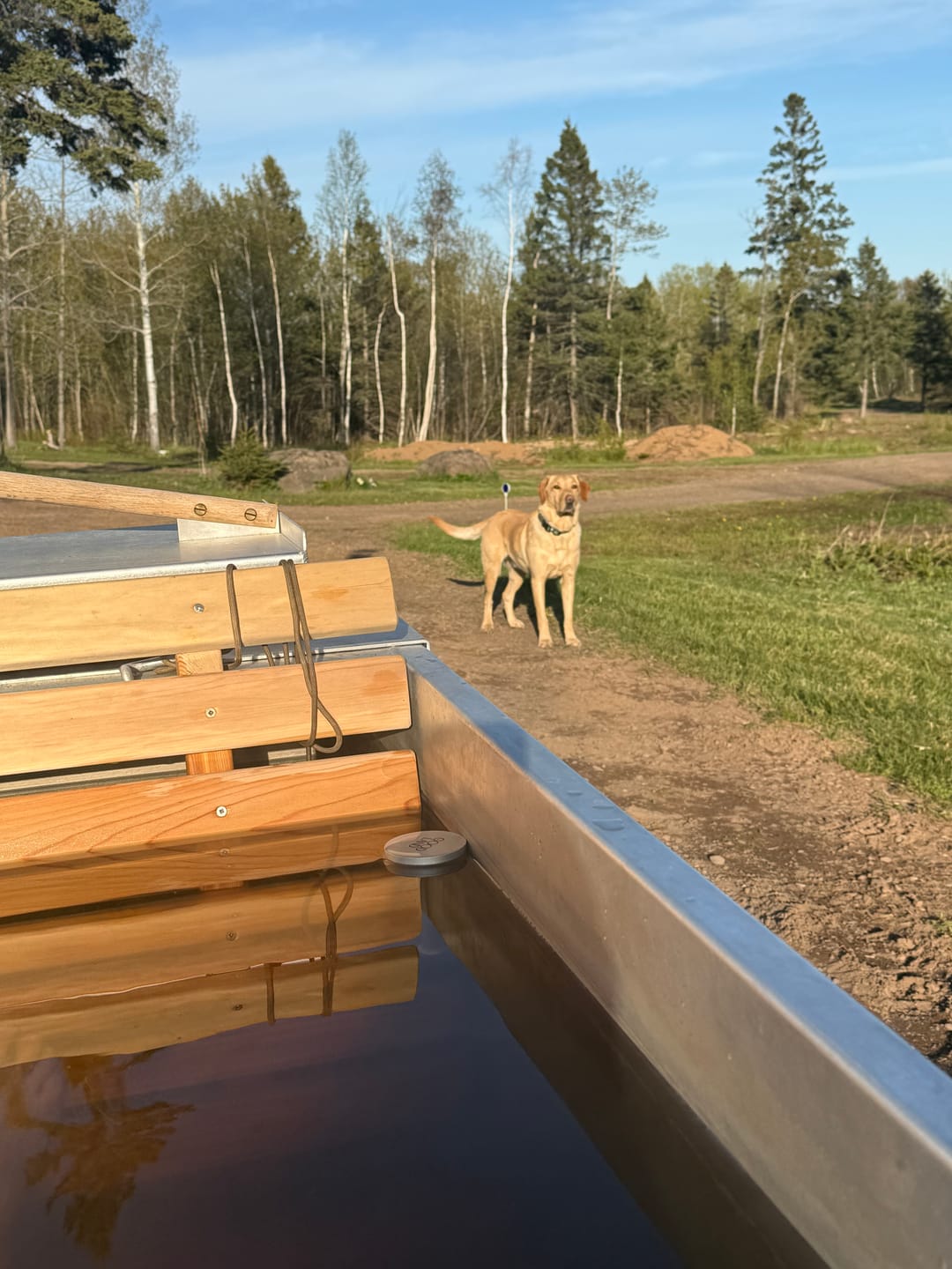 Customer photo review of Group Wood Burning Hot Tub