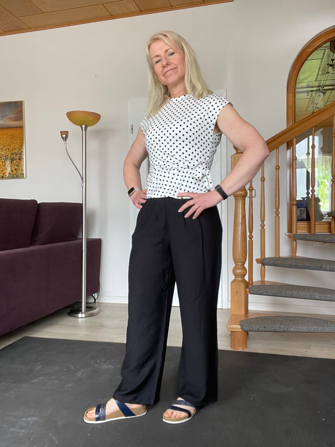 Customer photo review of "Vento" luftige Hose aus Viscose - schwarz