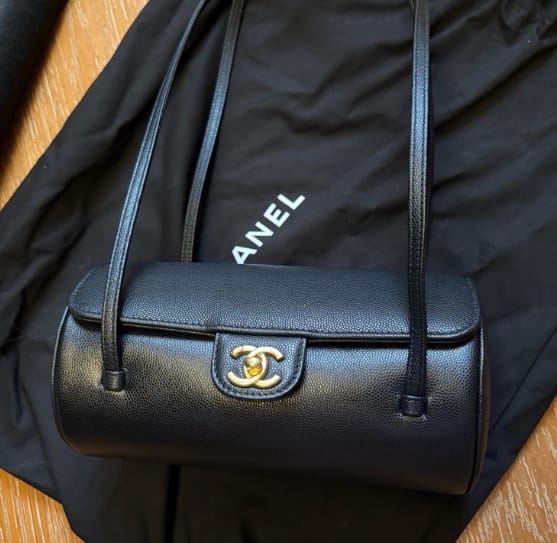 Customer photo review of Chanel 2026 Bowling Ball Cylinder Bag Caviar Leather