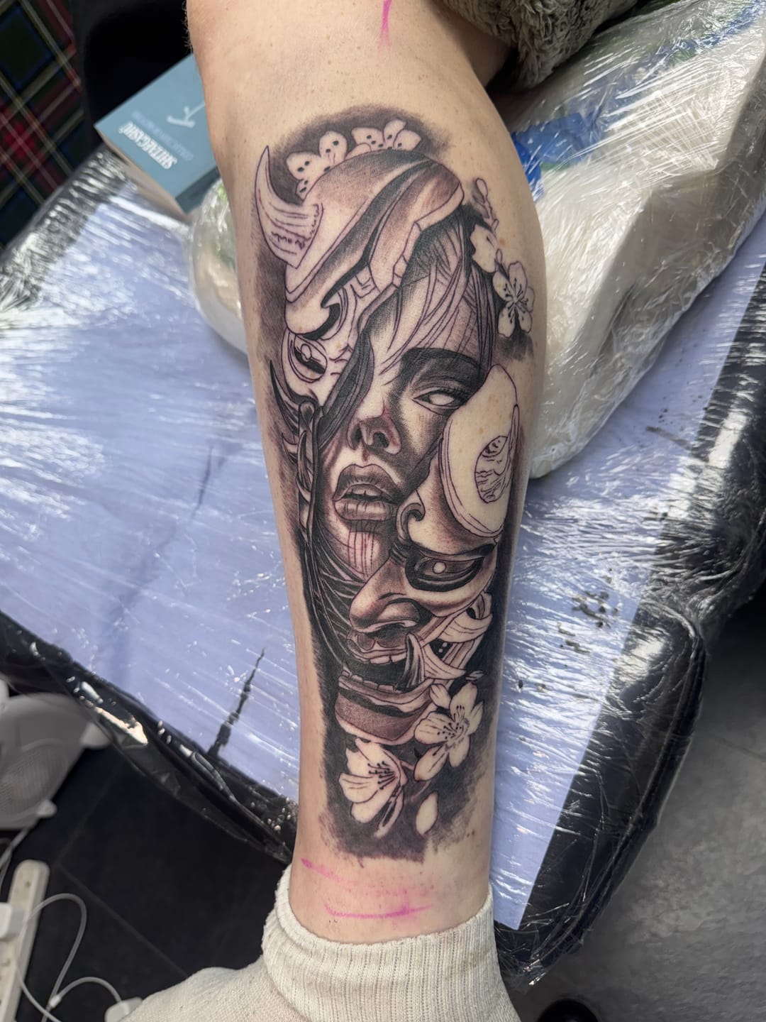 Customer photo review of Painless Tattoo Numbing Spray