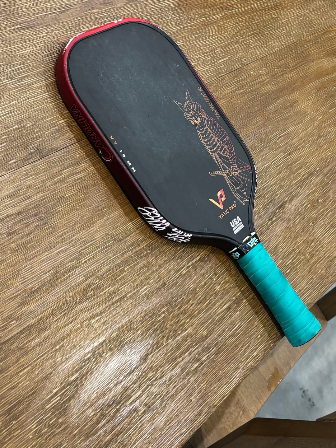 Customer photo review of Carolina Hogs Edge Tape (3 pack) - Pickleball Paddle Edge Tape