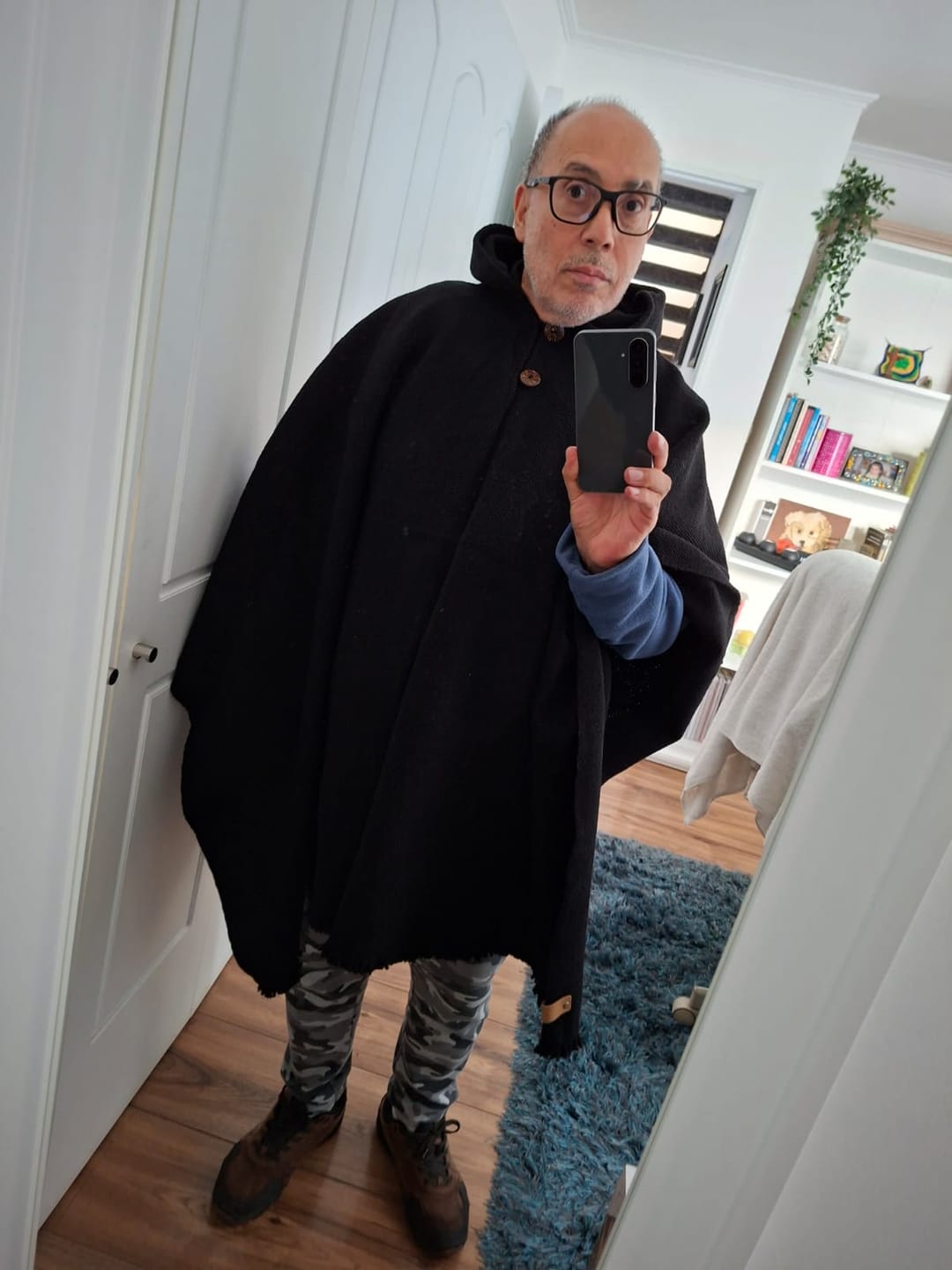 Customer photo review of PONCHO PREMIUM MARENGO-BLANCO