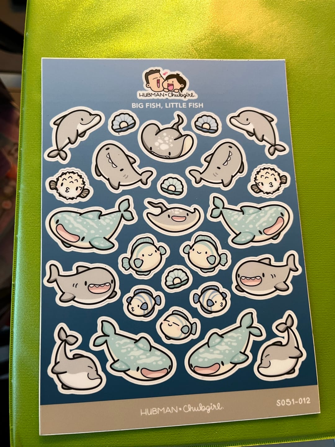 Customer photo review of Big Fish, Little Fish Sticker Sheet