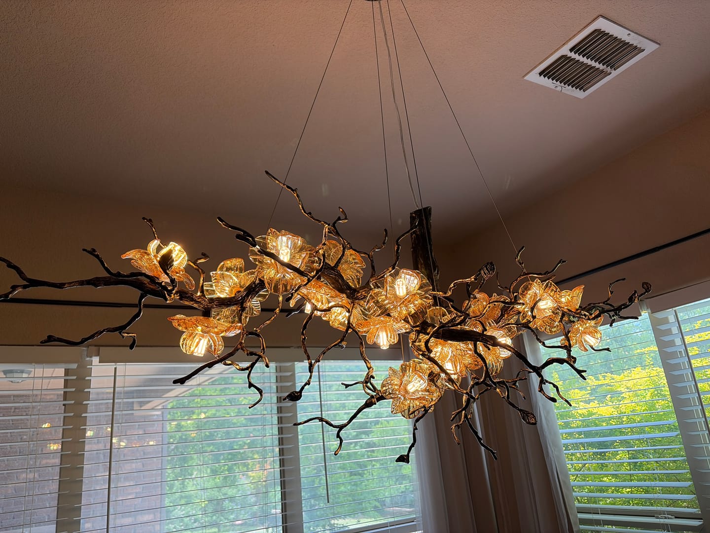 Customer photo review of Noa Flower Branch Chandelier