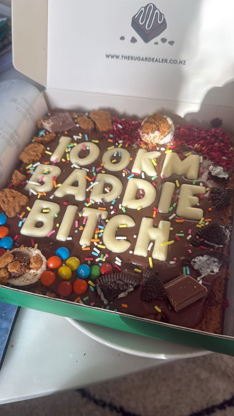 Customer photo review of Custom message loaded brownie