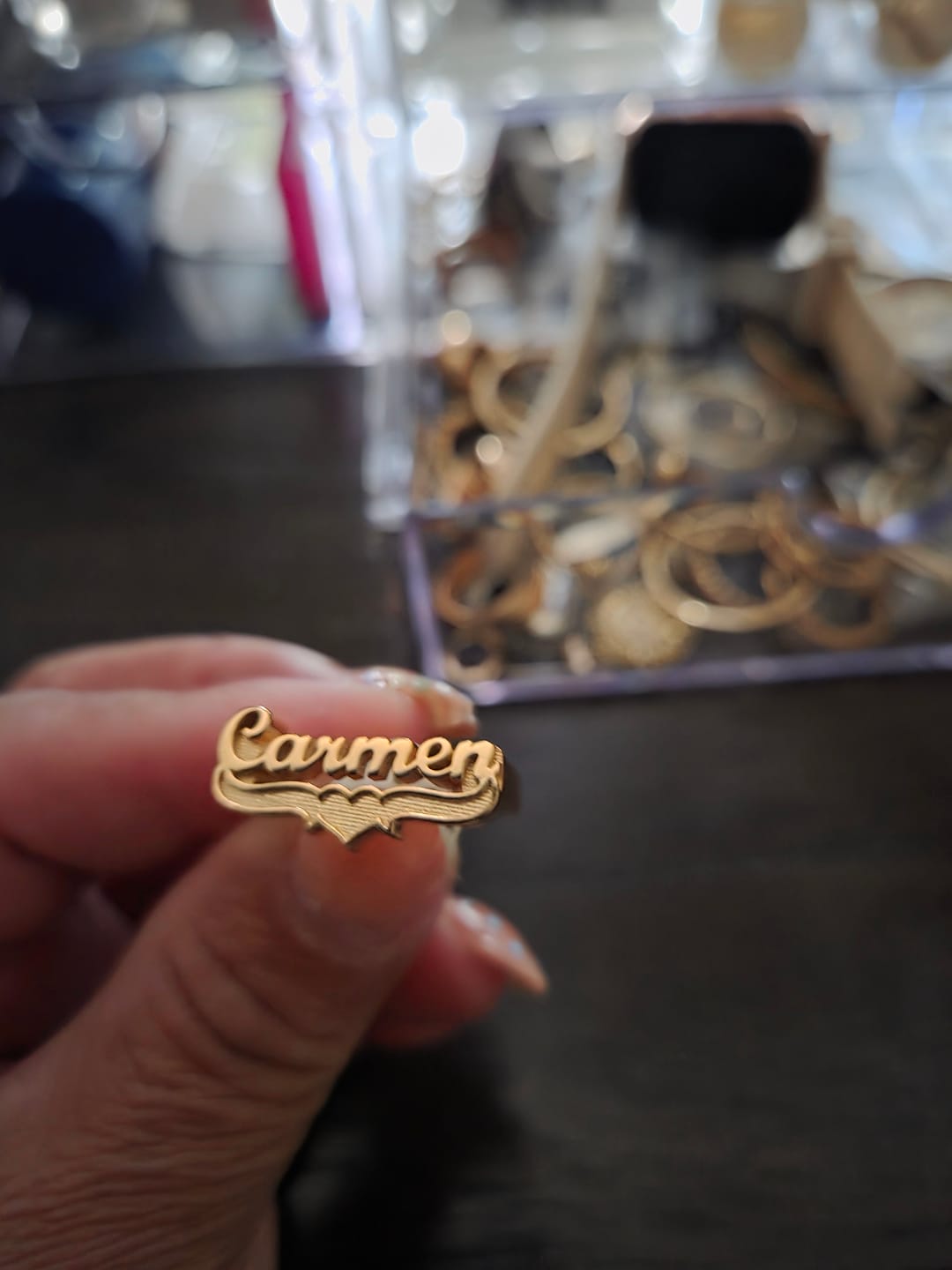 Customer photo review of 3D Name Ring