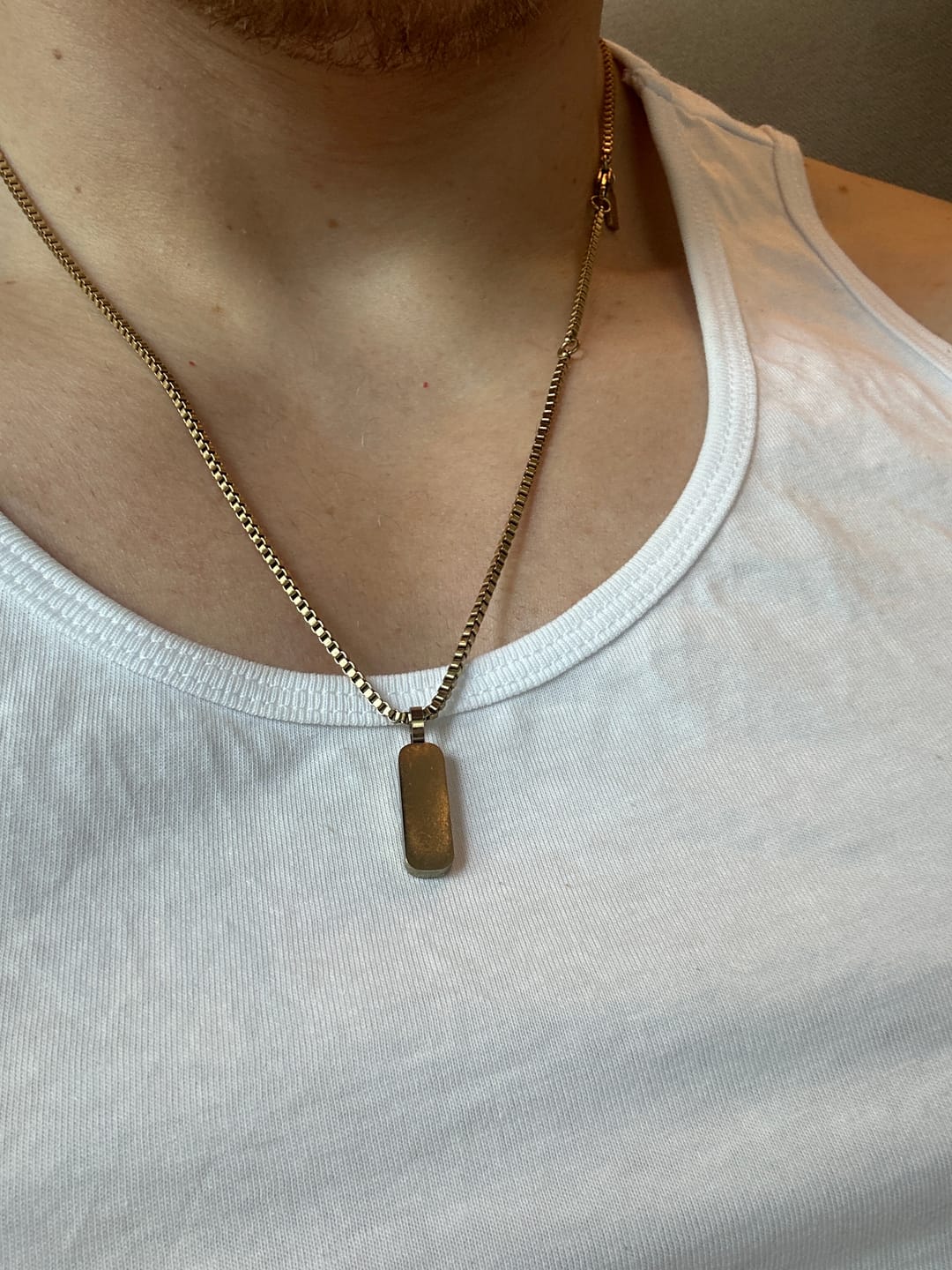 Customer photo review of Minimal Pendant Necklace Duo