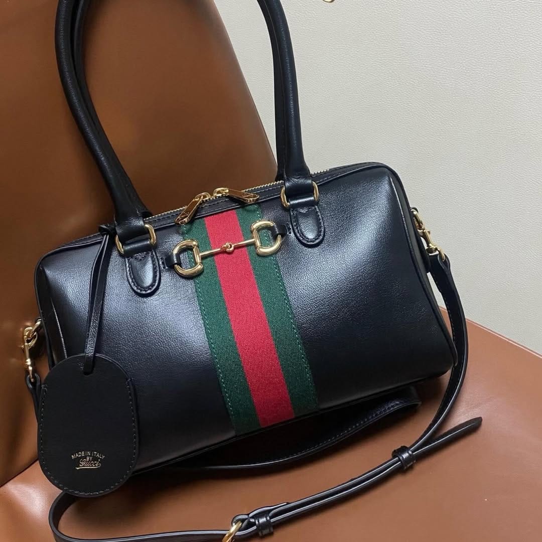 Customer photo review of Gucci 2026 Borsetto Boston Bag Black Leather