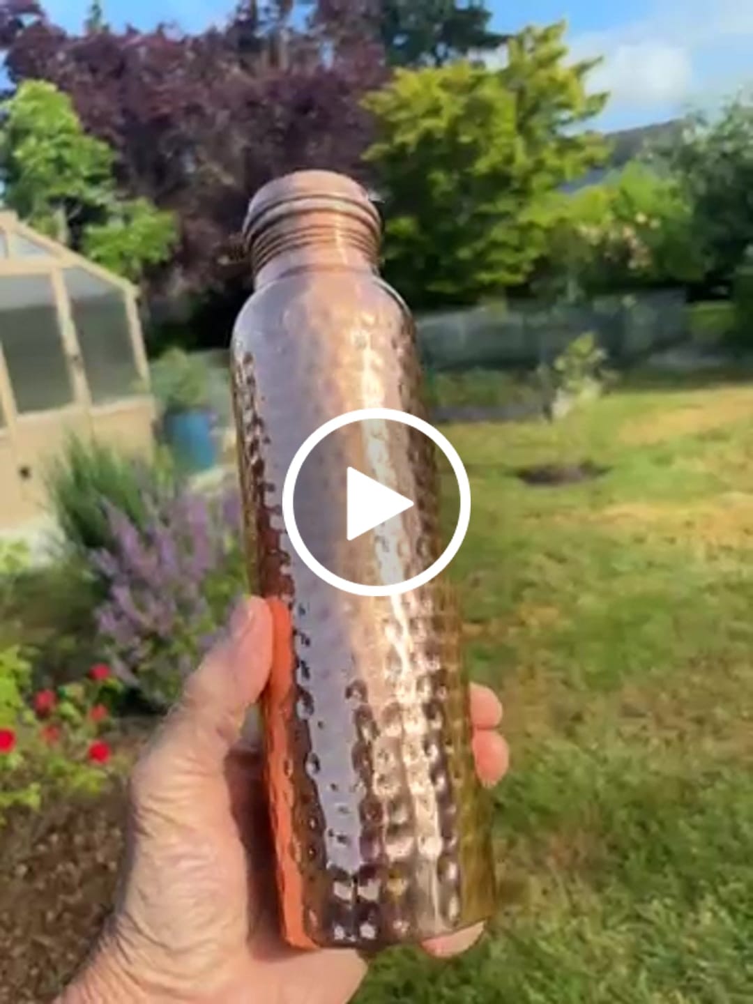 Customer video review of Certified Ayurveda® Pure Copper Water Bottles - V2 Hand-Hammered Edition