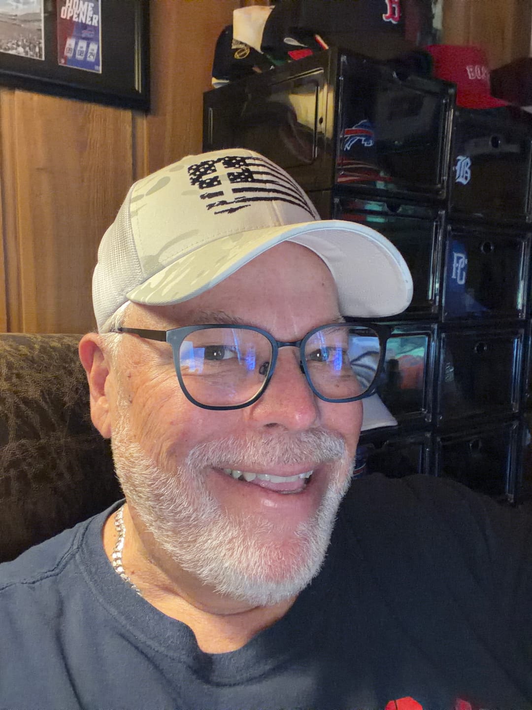Customer photo review of Tattered Flag Cross Camo Hats