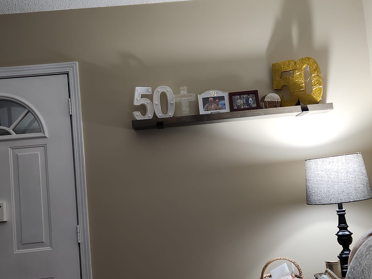 Customer photo review of Rustic Shelves with Brackets