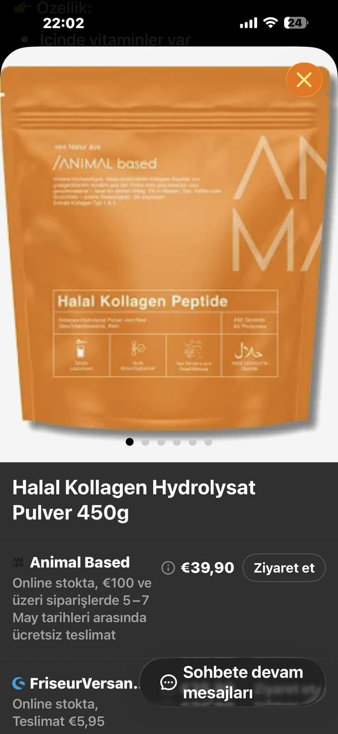 Customer photo review of Halal Kollagen Hydrolysat - 450g