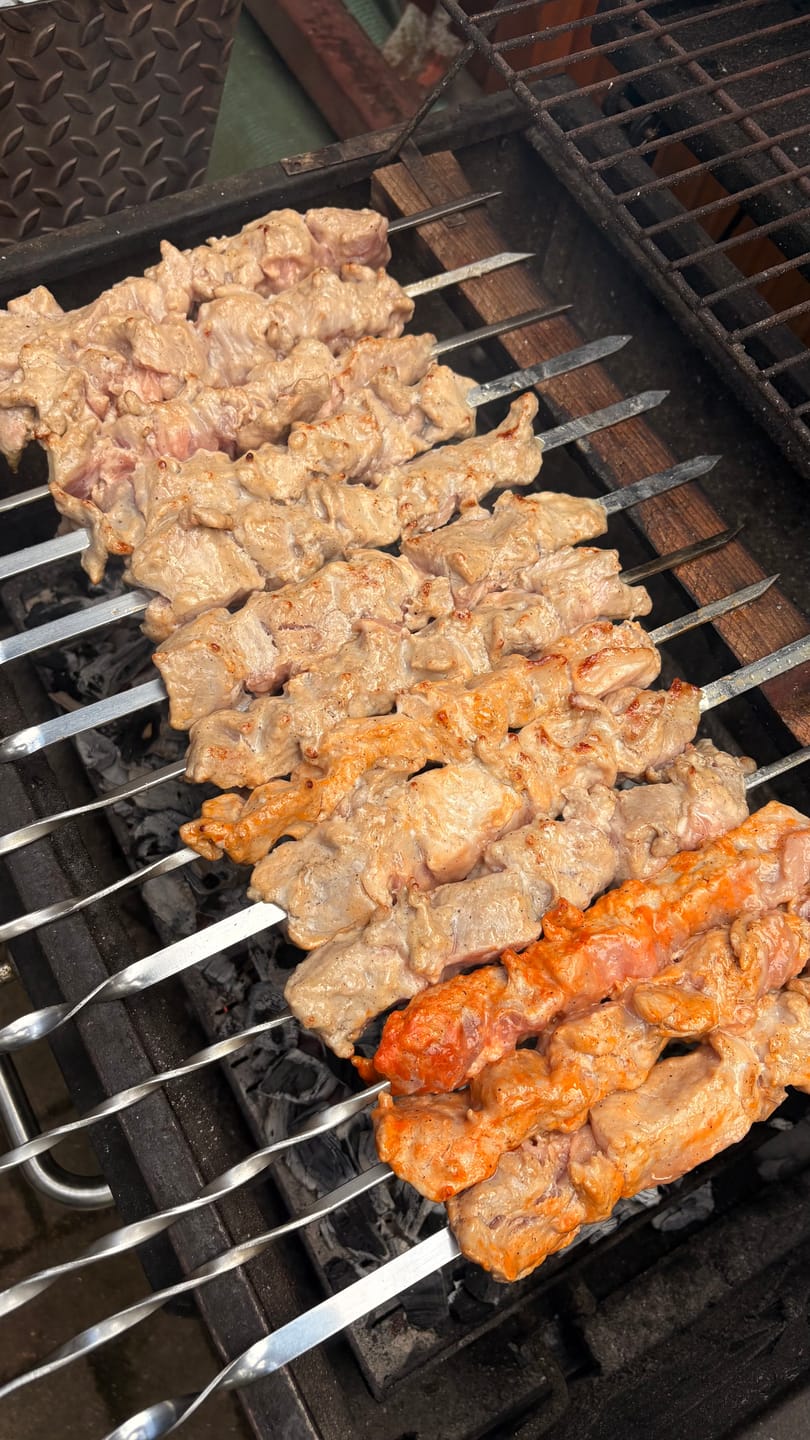 Customer photo review of Schweine-Schaschlik Original - Mayonnaise Zwiebel Kräuter Marinade | mySchaschlik