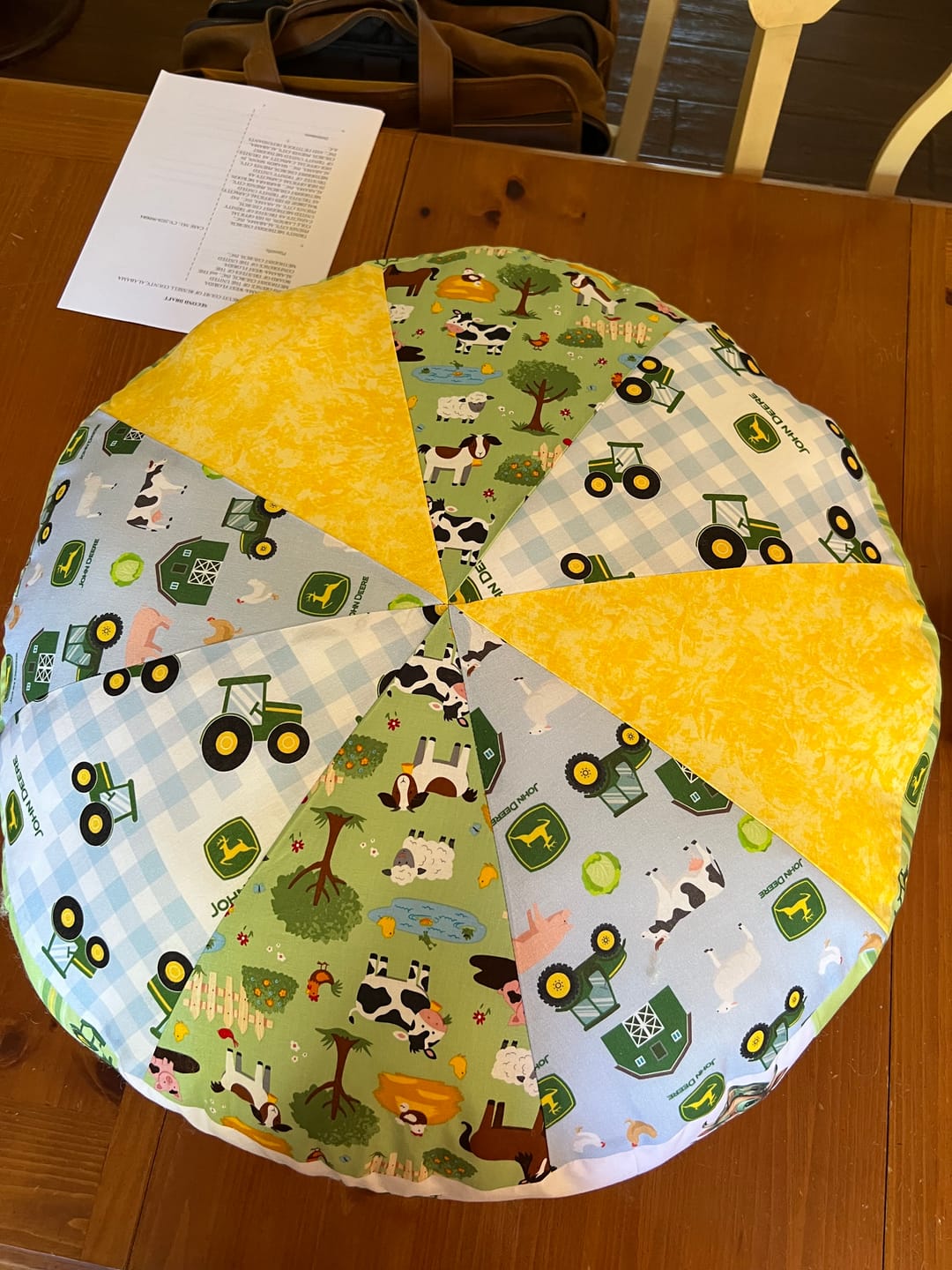 Customer photo review of Floor Cushion Downloadable PDF Quilt Pattern