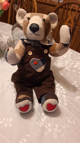 Customer photo review of Memory Bear FREE PATTERN