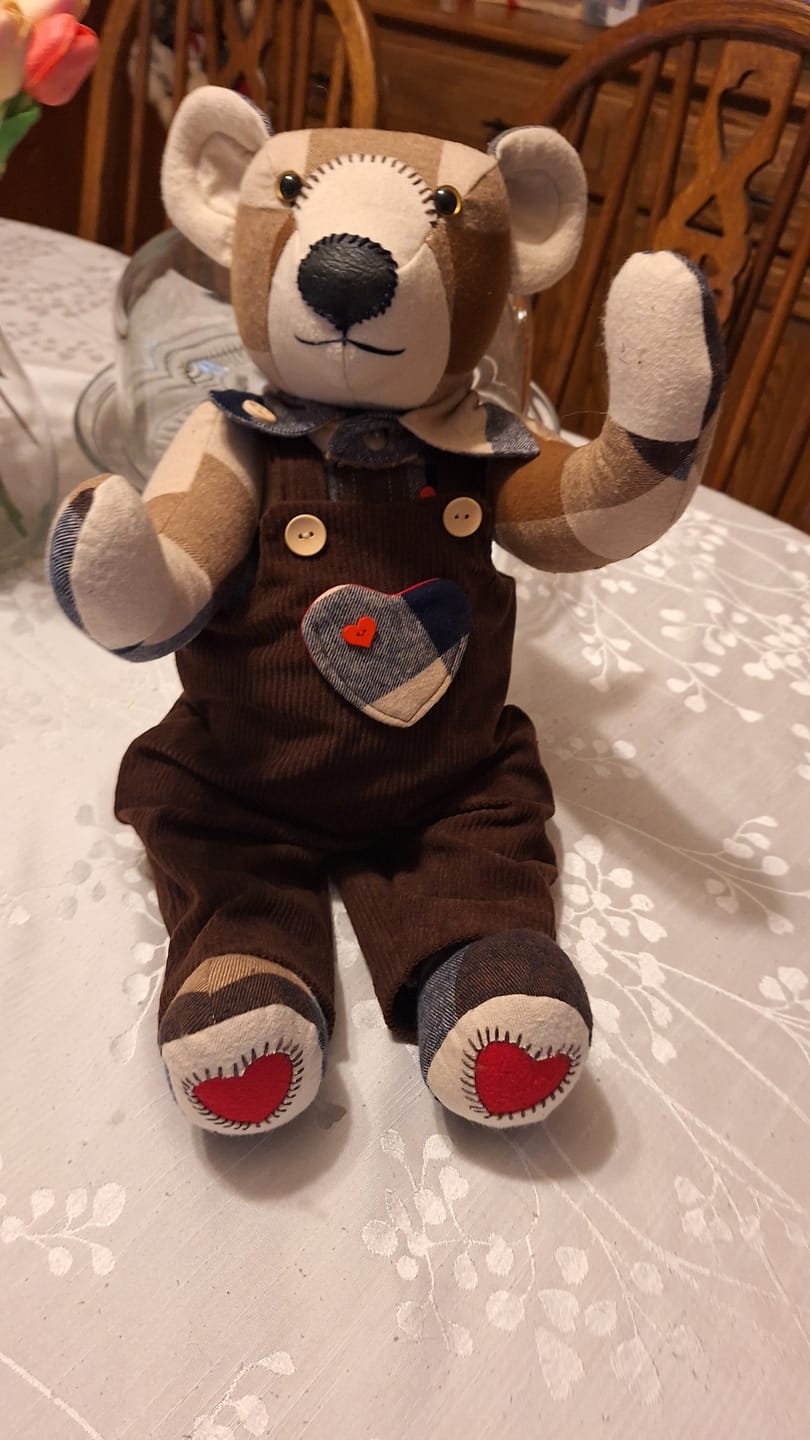 Customer photo review of Memory Bear FREE PATTERN