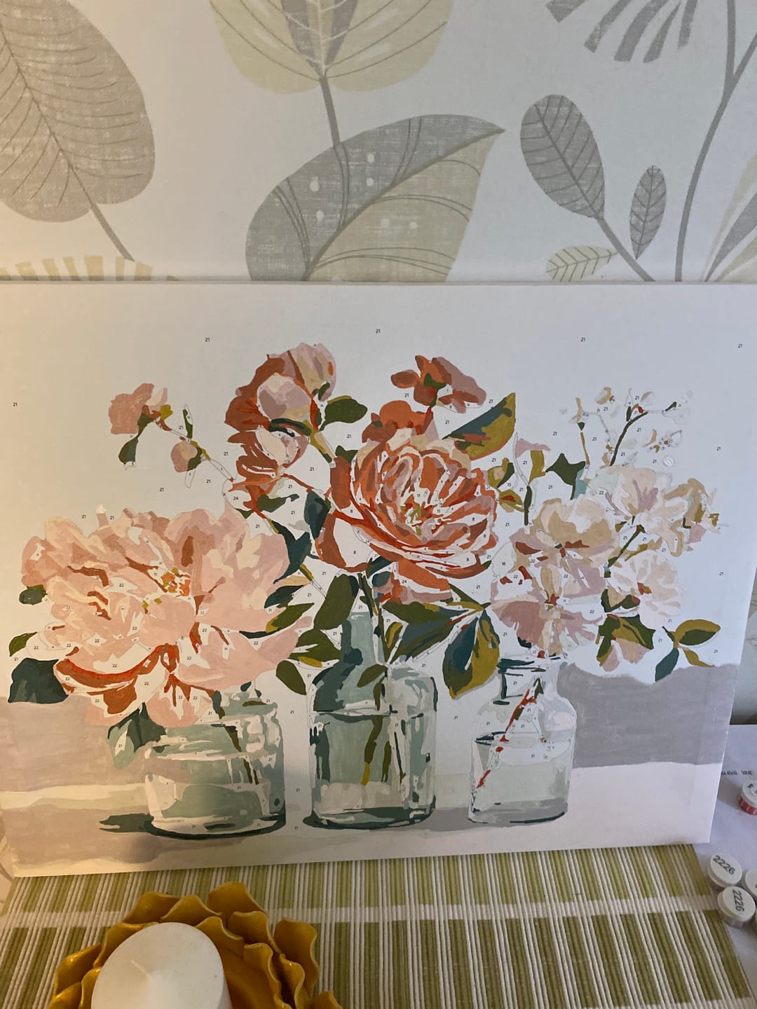 Customer photo review of Botanical Glass | Paint by Number
