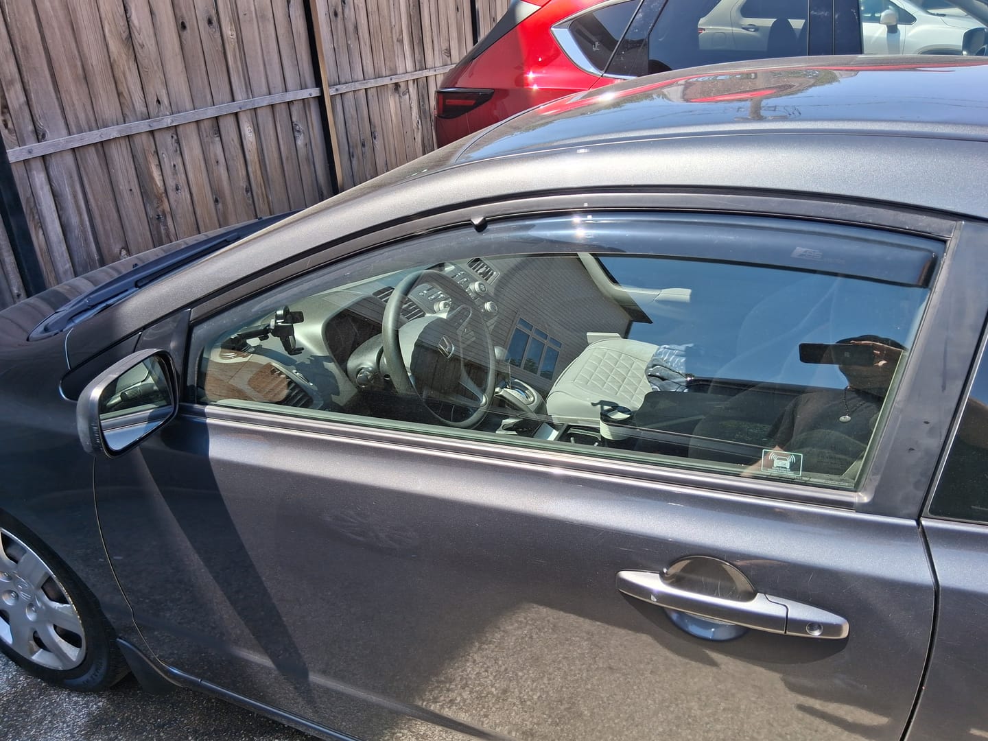 Customer photo review of 2006-11 Honda Civic Coupe Window Visors Wind Deflectors Rain Guards