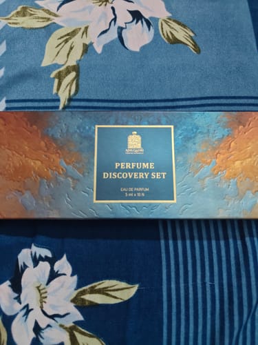 Customer photo review of Perfume Sample Discovery Set – 10 Mini Perfume Sprays (5ml Each)
