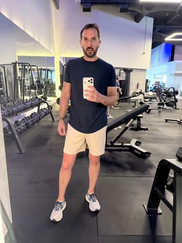Customer photo review of Training Sport Tee - Navy Blue