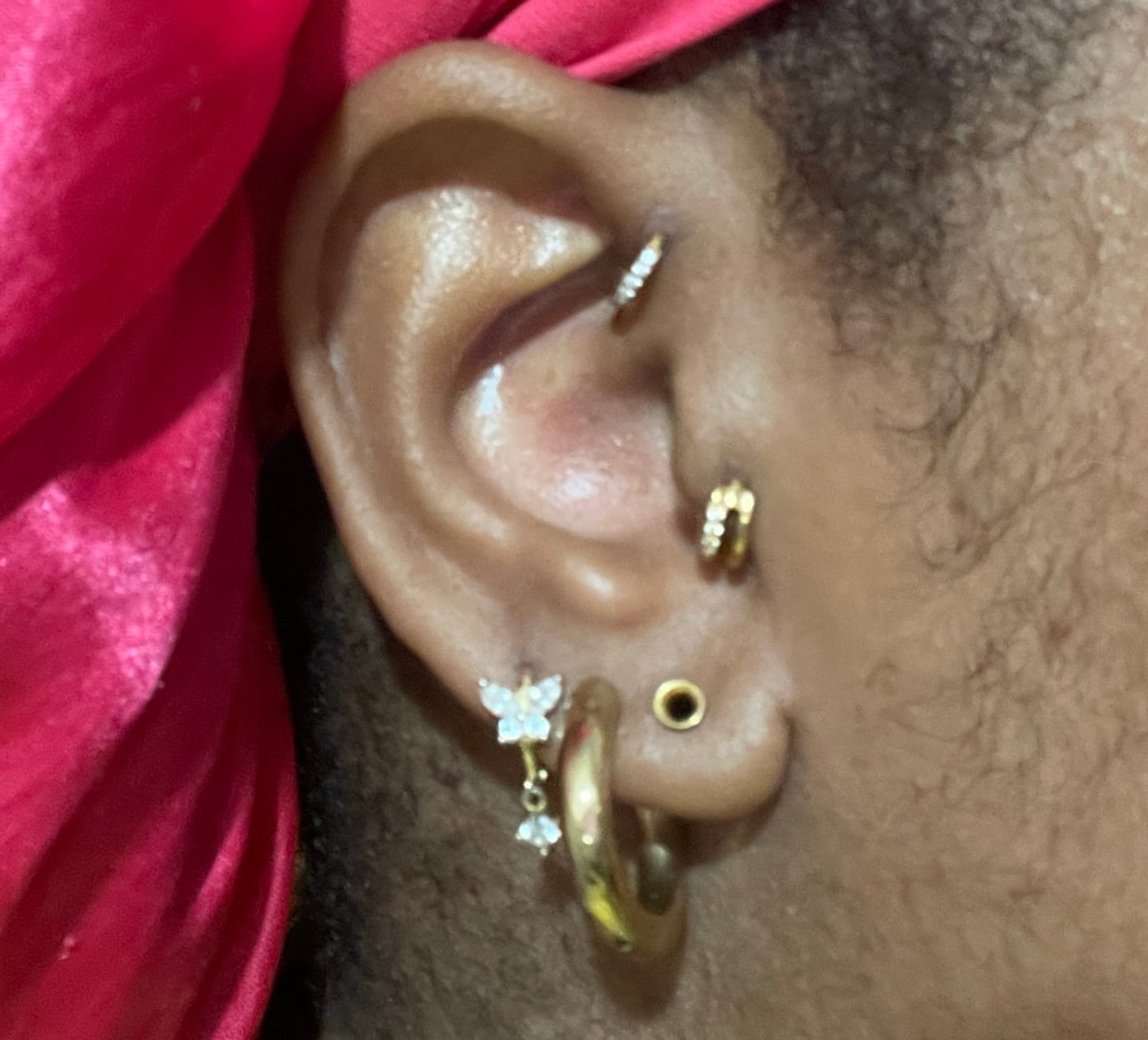 Customer photo review of Chunky Endless Hoops