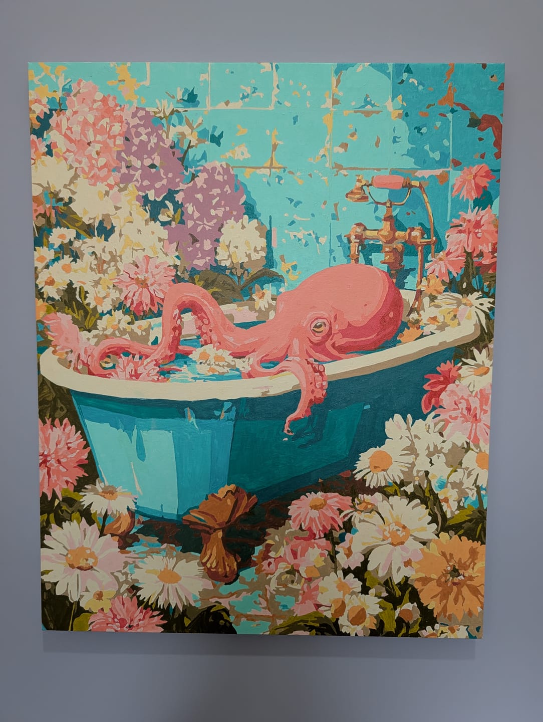 Customer photo review of Floral Octopus | Paint by Number
