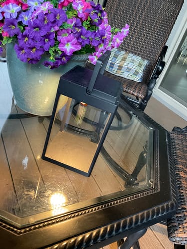 Customer photo review of Luxury Metal Solar Lantern