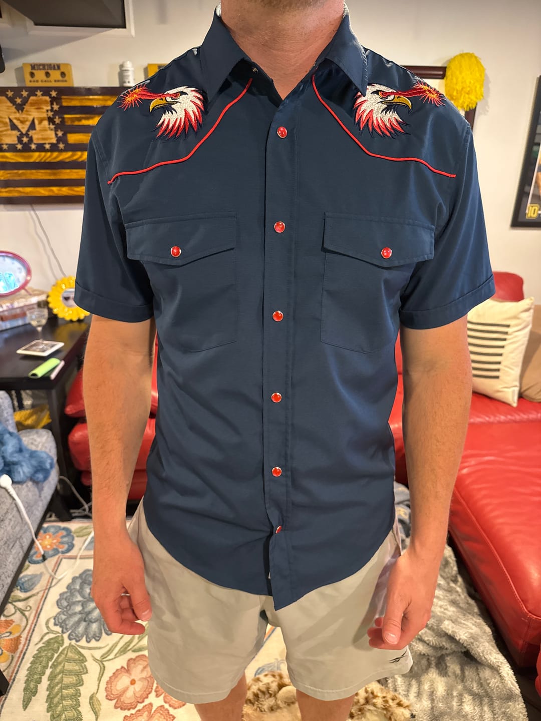 Customer photo review of Red Glare – Roper Short Sleeve Shirt