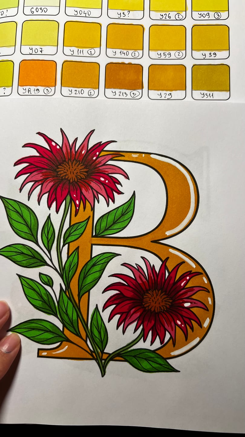 Customer photo review of Ohuhu Honolulu B Y210 (Replace YR34) Individual Marker, Brush & Fine