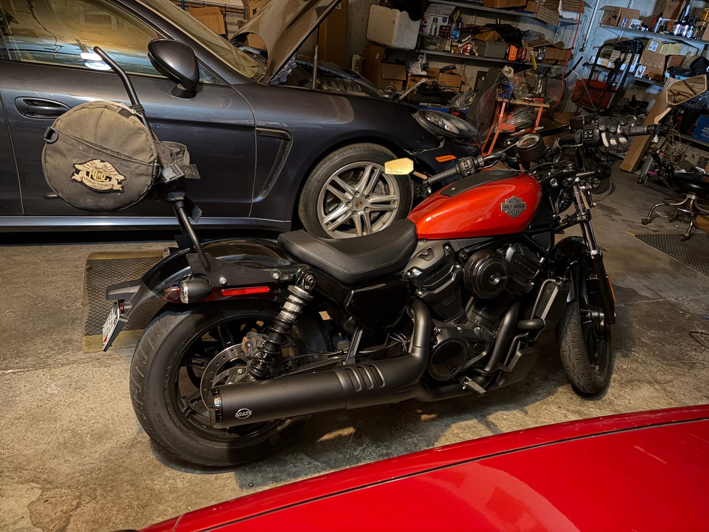 Customer photo review of Iron Born Blade 25" Sissy Bar with Foldable Luggage Rack for Harley Sportster Nightster RH975/S Matte Black