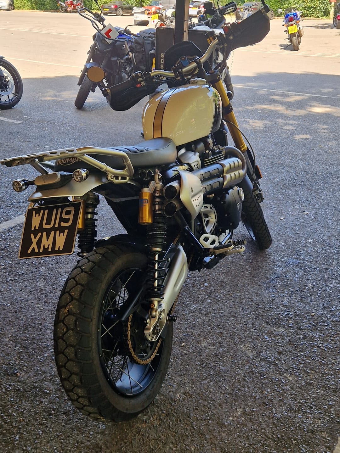 Customer photo review of Classic Metal Pressed Motorcycle Number Plate - 9 x 7 Inches