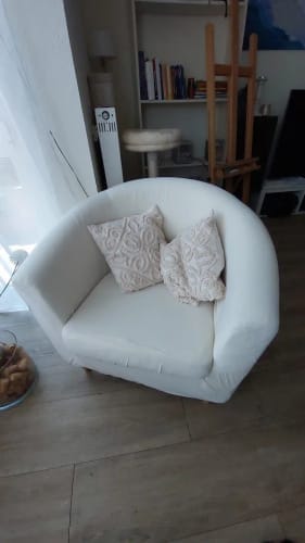 Customer photo review of Housse de fauteuil crapaud en tissu - Angie
