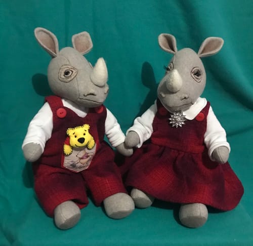 Customer photo review of Rhino Play Doll  PDF Pattern and Video Tutorial