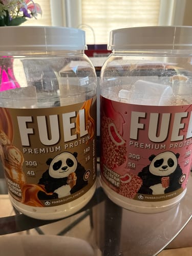Customer photo review of Limited Edition FUEL Premium Protein (Caramel Ice Cream Crunch)