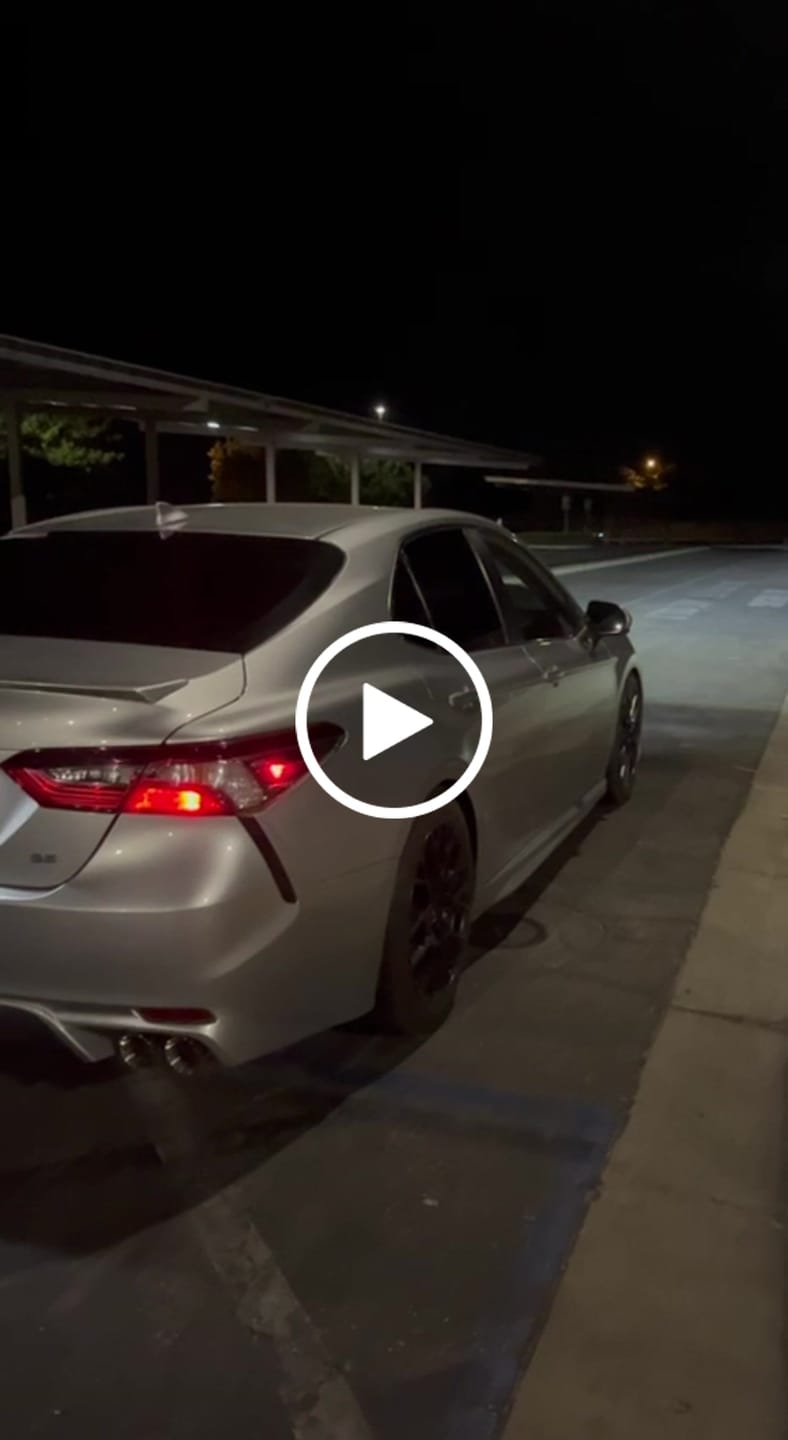 Customer video review of 2018-2024 Toyota Camry SE Muffler Delete Single Exit Axle Back Dual Tips Exhaust