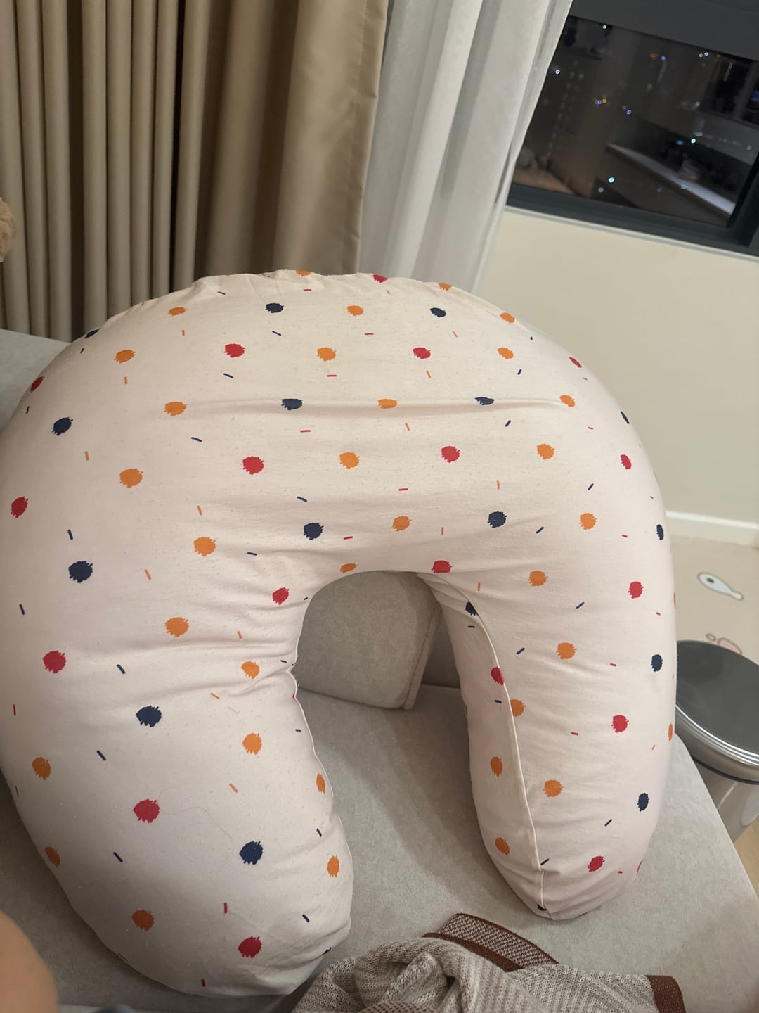 Customer photo review of Crescent Pillow | Breastfeeding & Baby Sitting Support