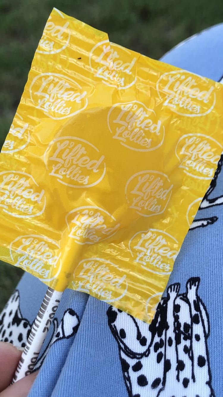 Customer photo review of Lifted Lollies – 20mg D9 THC + 10mg CBD Infused Lollipop (1 Count)