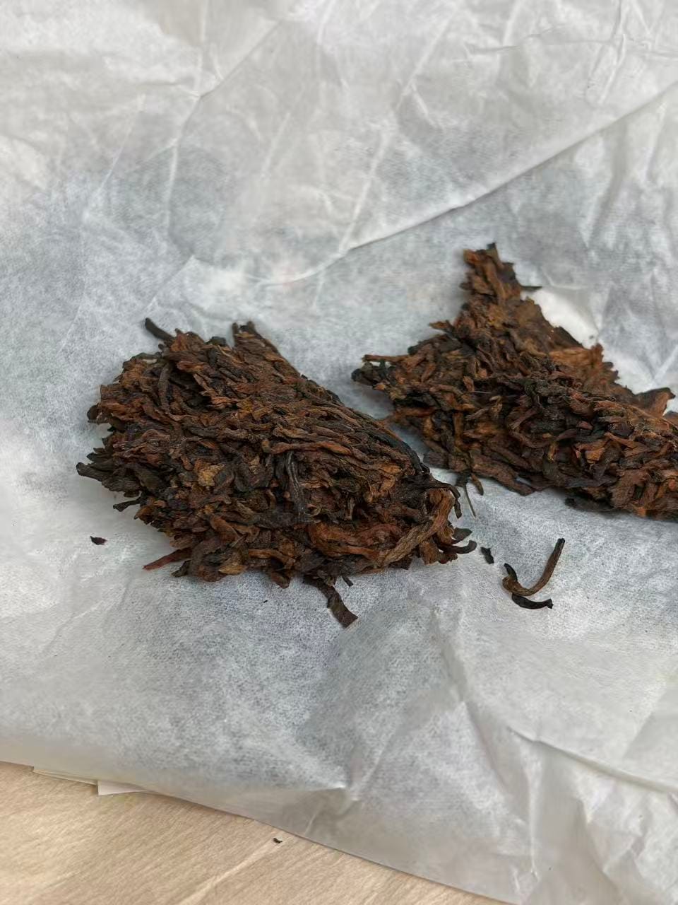 Customer photo review of Misty Gold Bud Ripe Pu-erh Tea Cake – Menghai First-Spring