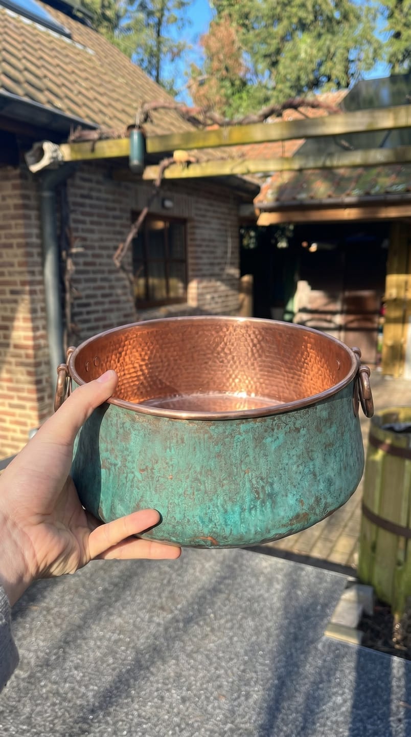 Customer photo review of Olla Copper Vessel Sink