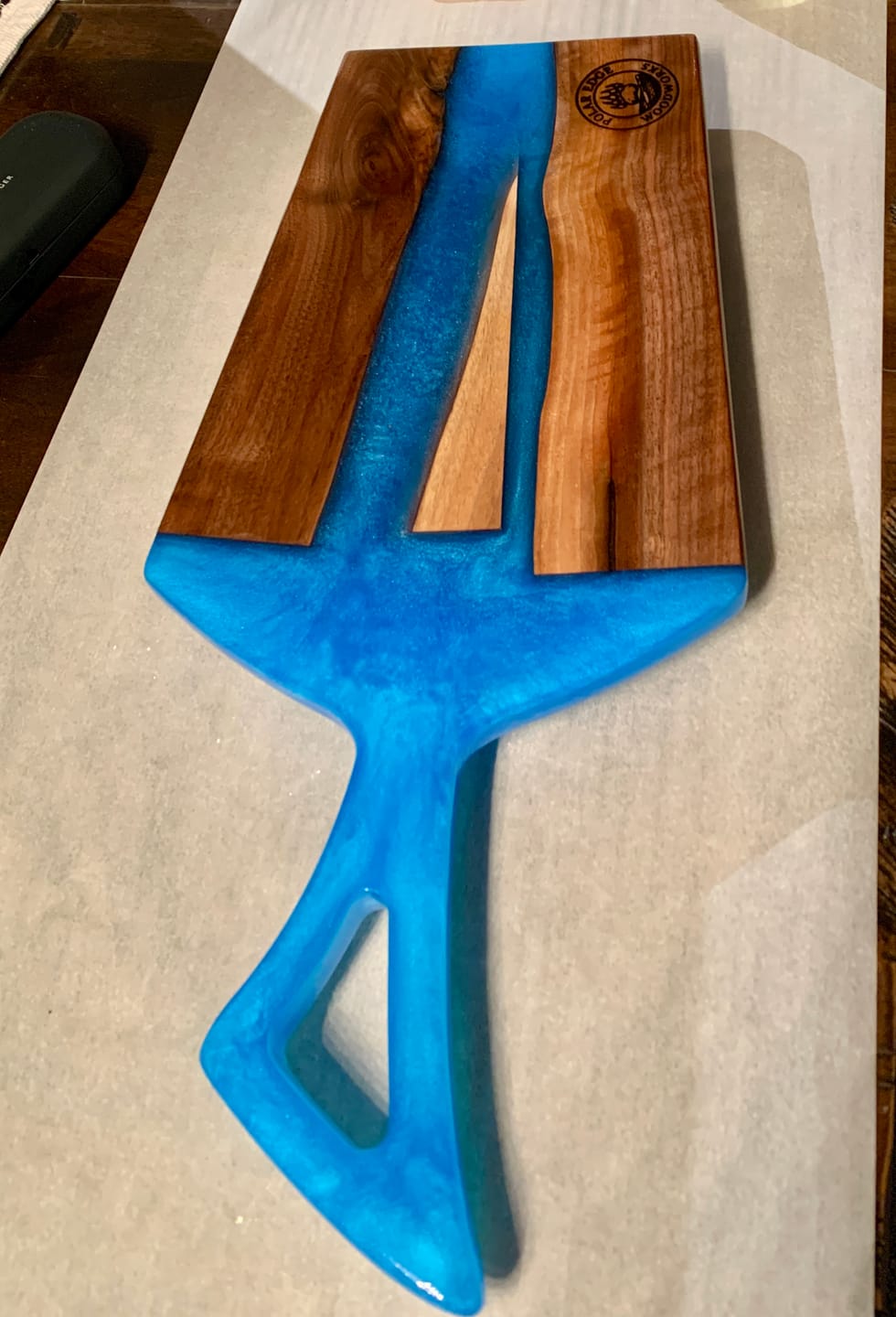 Customer photo review of 22x9.7x1" Aviator Charcuterie Board Silicone Mold - Serving Board Mold